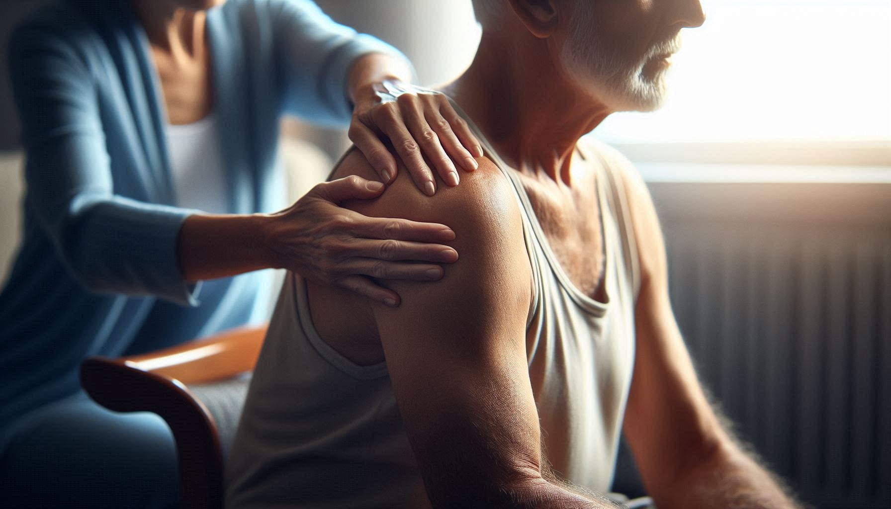 Osteopathie für Senioren – sanfte Schulterbehandlung